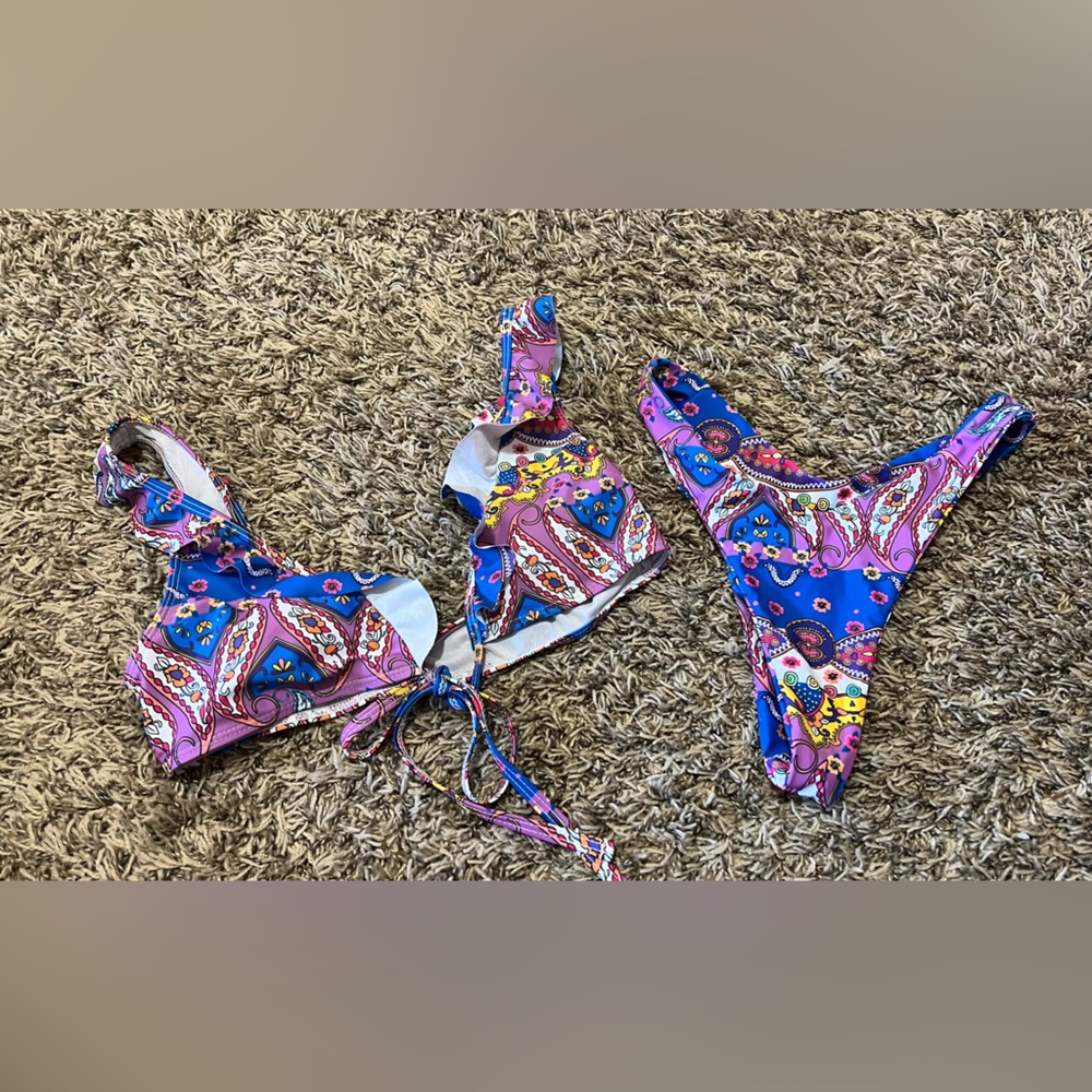 SHEIN Multicolor Paisley Bikini